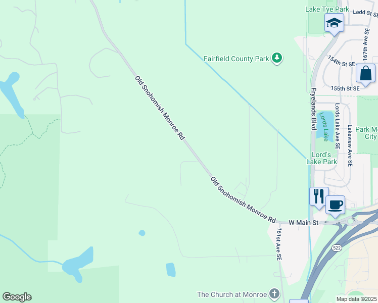 map of restaurants, bars, coffee shops, grocery stores, and more near 15910 Old Snohomish Monroe Road in Snohomish