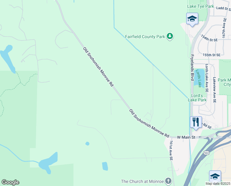 map of restaurants, bars, coffee shops, grocery stores, and more near 15910 Old Snohomish Monroe Road in Snohomish