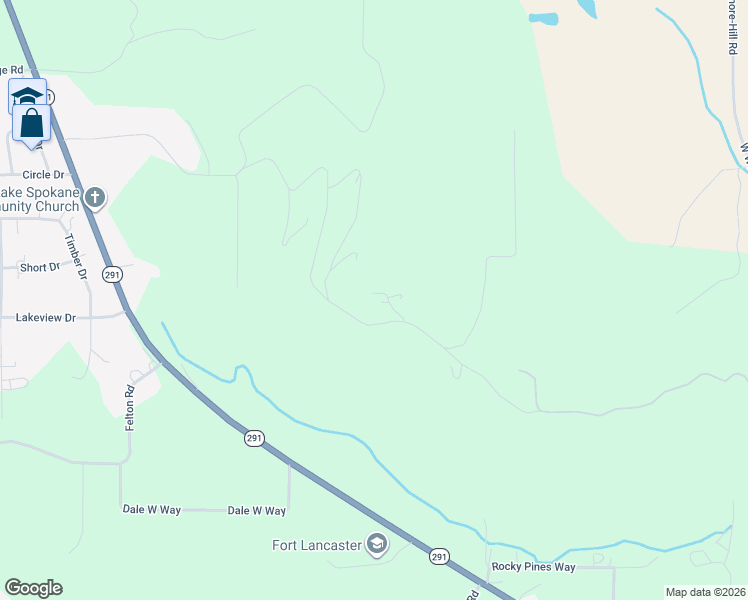 map of restaurants, bars, coffee shops, grocery stores, and more near 6537 Pine Ridge Way in Nine Mile Falls