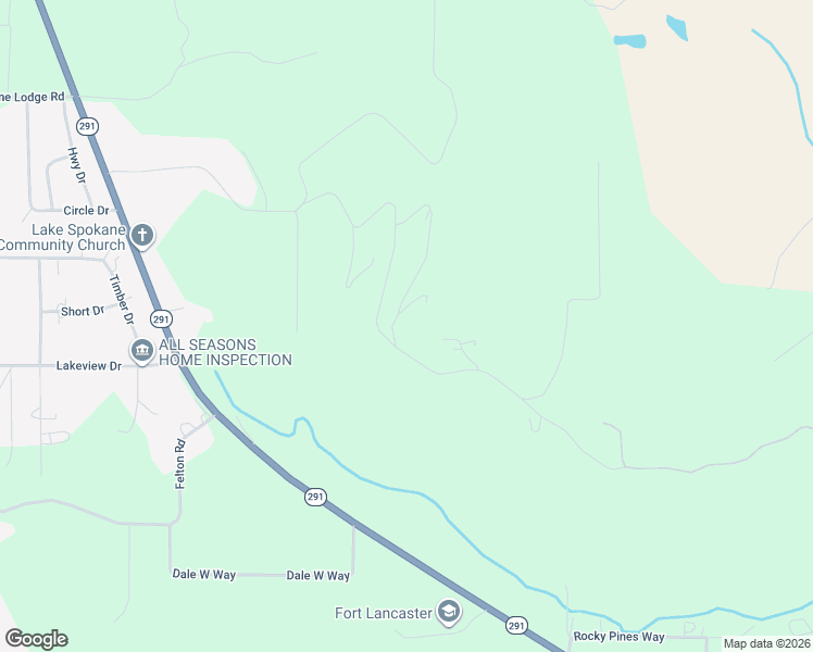 map of restaurants, bars, coffee shops, grocery stores, and more near 6527 Pine Ridge Way in Nine Mile Falls