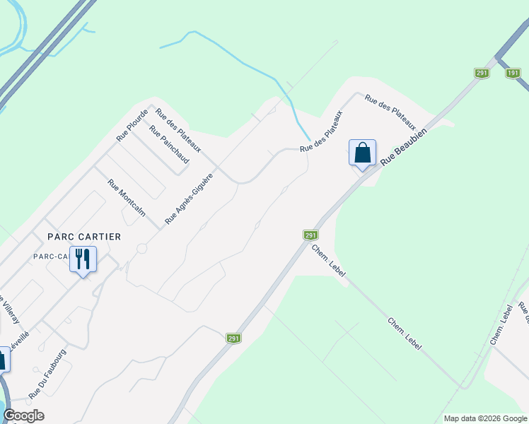 map of restaurants, bars, coffee shops, grocery stores, and more near Rue Stanislas-Belle in Rivière-du-Loup