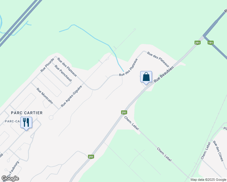 map of restaurants, bars, coffee shops, grocery stores, and more near Rue Stanislas-Belle in Rivière-du-Loup