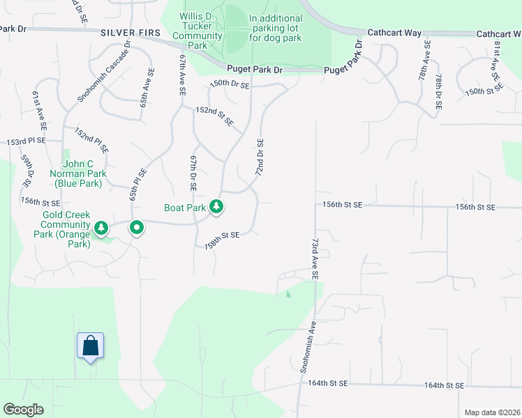 map of restaurants, bars, coffee shops, grocery stores, and more near 7022 156th Street Southeast in Snohomish