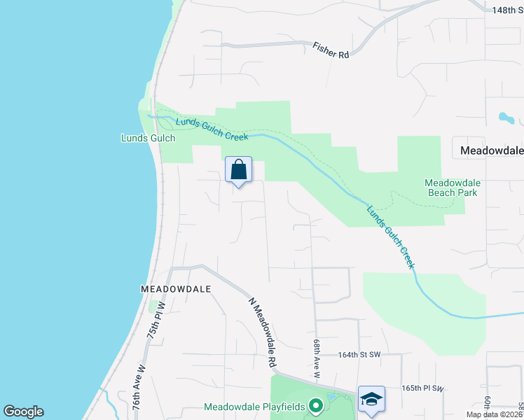 map of restaurants, bars, coffee shops, grocery stores, and more near 15708 70th Avenue West in Edmonds