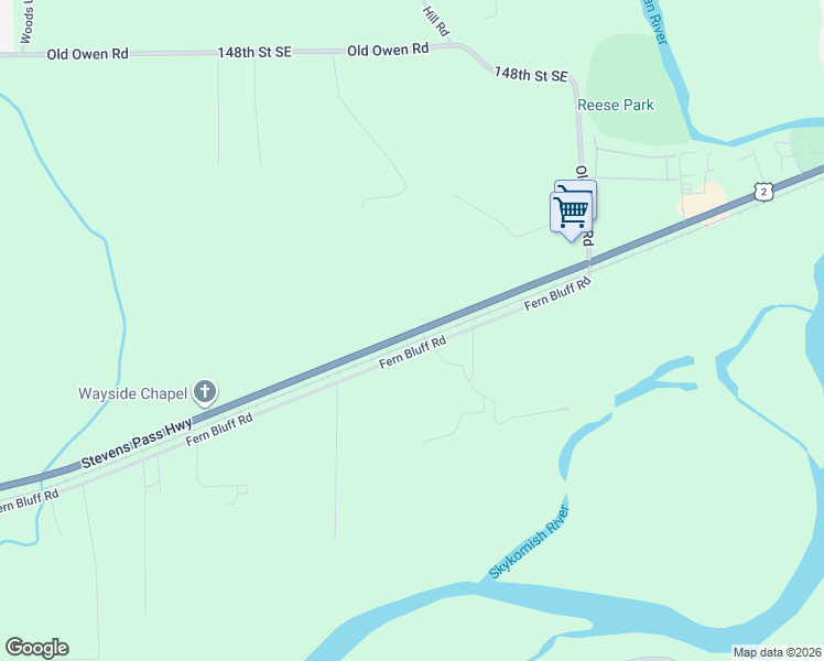 map of restaurants, bars, coffee shops, grocery stores, and more near 28016-29298 Stevens Pass Highway in Monroe