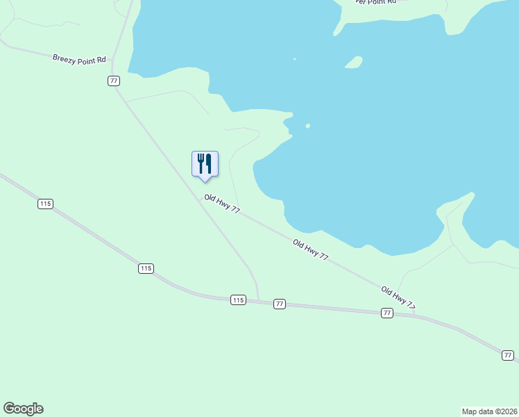 map of restaurants, bars, coffee shops, grocery stores, and more near 3127 Old Highway 77 in Tower