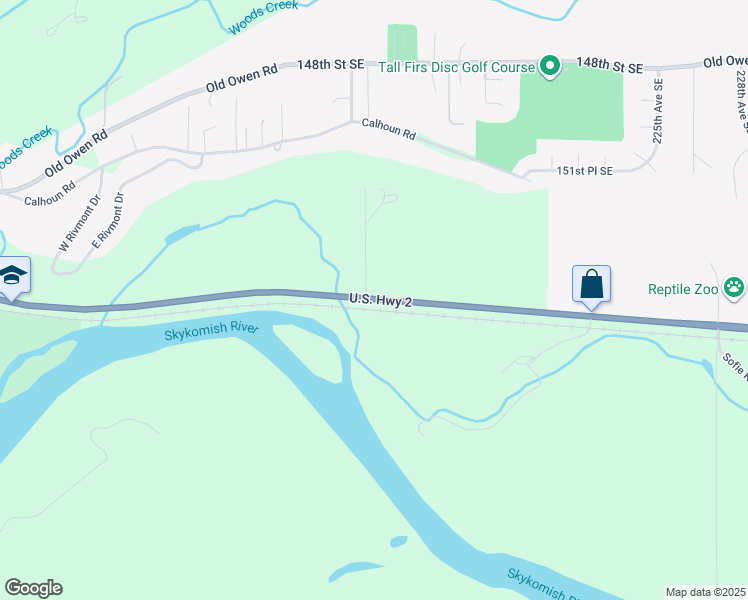 map of restaurants, bars, coffee shops, grocery stores, and more near 21401 Stevens Pass Highway in Monroe