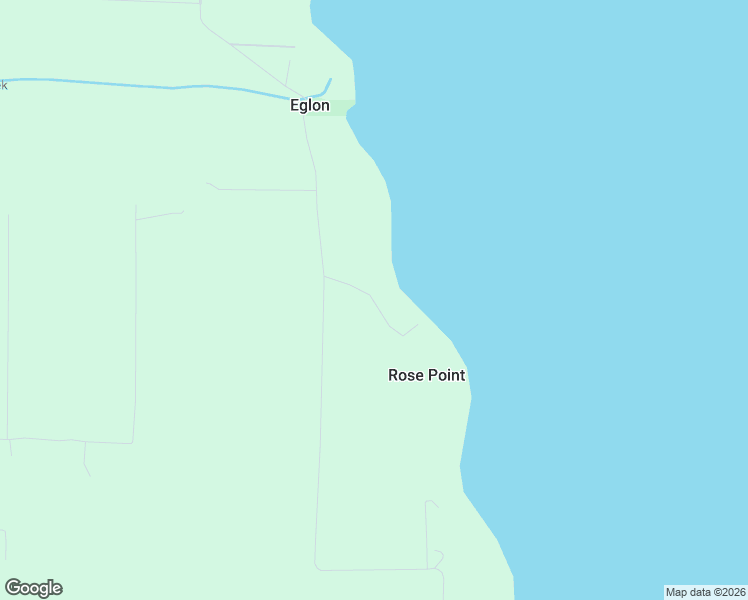 map of restaurants, bars, coffee shops, grocery stores, and more near Northeast Rose Point Way in Kitsap County