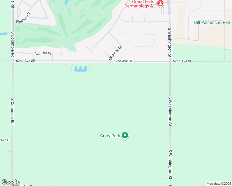 map of restaurants, bars, coffee shops, grocery stores, and more near 2251 62nd Avenue Southeast in Grand Forks