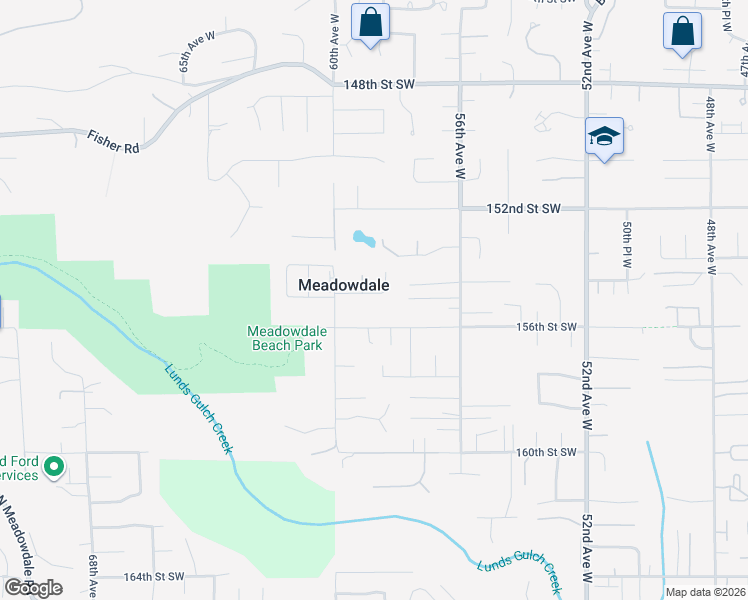 map of restaurants, bars, coffee shops, grocery stores, and more near 5829 156th Street Southwest in Edmonds