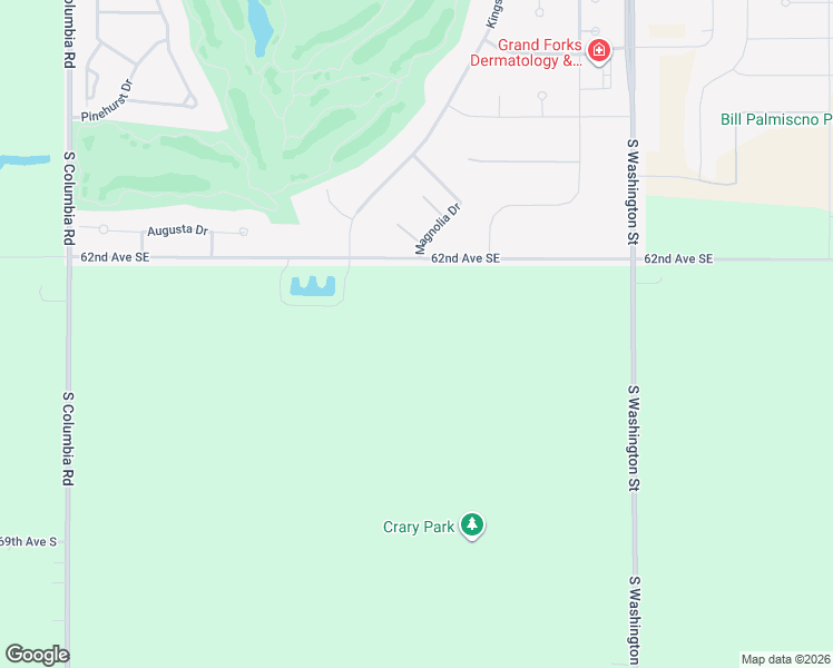 map of restaurants, bars, coffee shops, grocery stores, and more near 2251 62nd Avenue Southeast in Grand Forks