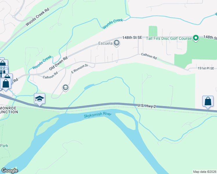 map of restaurants, bars, coffee shops, grocery stores, and more near in Monroe