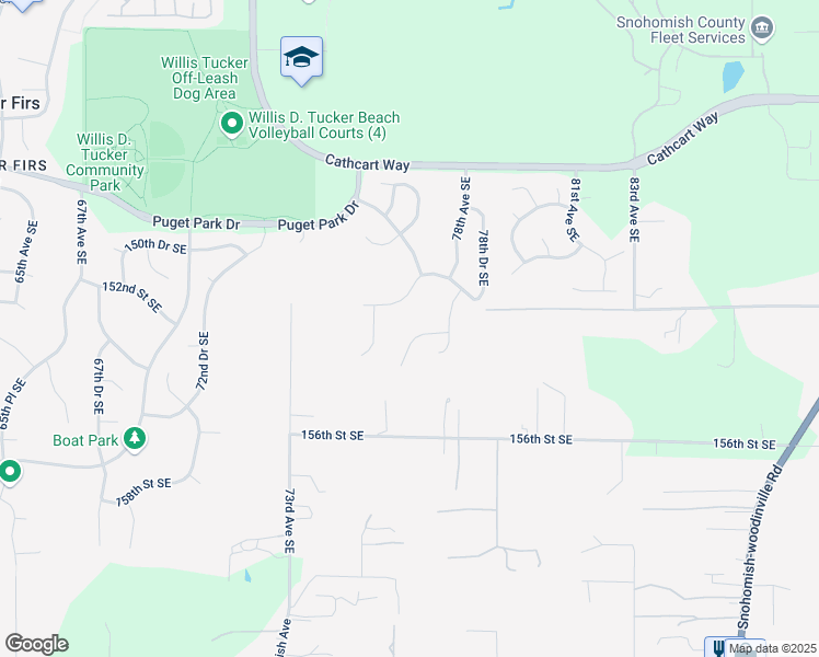 map of restaurants, bars, coffee shops, grocery stores, and more near 15205 75th Avenue Southeast in Snohomish