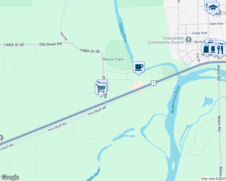 map of restaurants, bars, coffee shops, grocery stores, and more near in Sultan