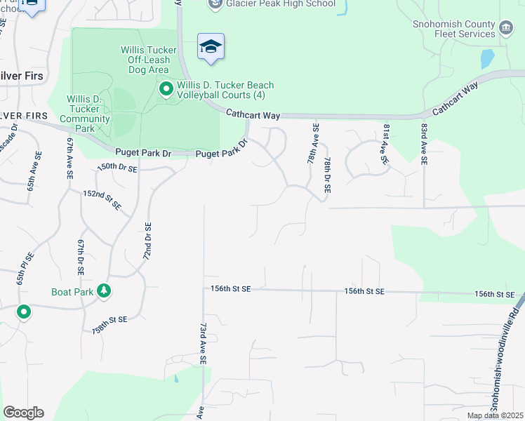 map of restaurants, bars, coffee shops, grocery stores, and more near 15205 75th Avenue Southeast in Snohomish