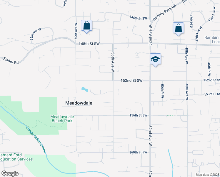 map of restaurants, bars, coffee shops, grocery stores, and more near 5622 152nd Street Southwest in Edmonds