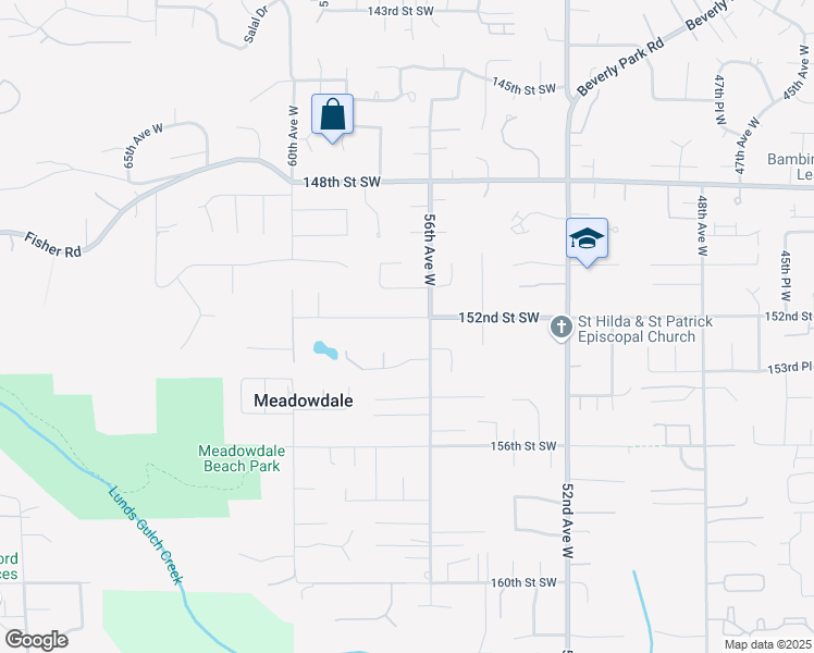 map of restaurants, bars, coffee shops, grocery stores, and more near 5622 152nd Street Southwest in Edmonds