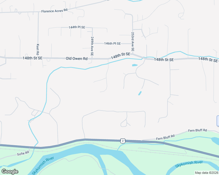 map of restaurants, bars, coffee shops, grocery stores, and more near 15025 250th Drive Southeast in Monroe