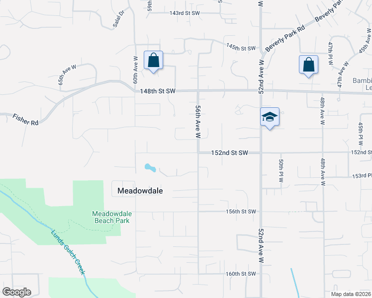 map of restaurants, bars, coffee shops, grocery stores, and more near 5622 152nd Street Southwest in Edmonds