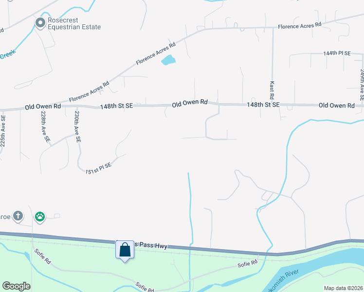 map of restaurants, bars, coffee shops, grocery stores, and more near 23704 150th Street Southeast in Monroe