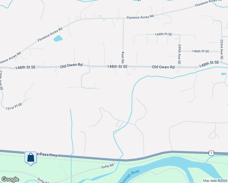 map of restaurants, bars, coffee shops, grocery stores, and more near 24028 150th Street Southeast in Monroe