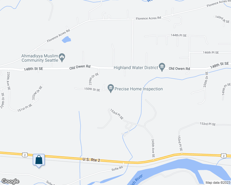 map of restaurants, bars, coffee shops, grocery stores, and more near 24028 150th Street Southeast in Monroe