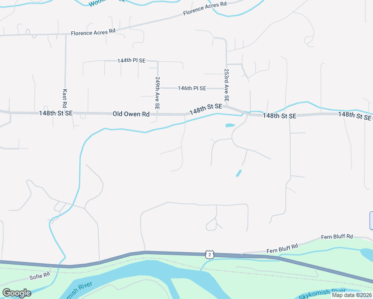 map of restaurants, bars, coffee shops, grocery stores, and more near 14921 250th Drive Southeast in Monroe