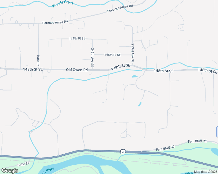 map of restaurants, bars, coffee shops, grocery stores, and more near 14917 250th Drive Southeast in Monroe