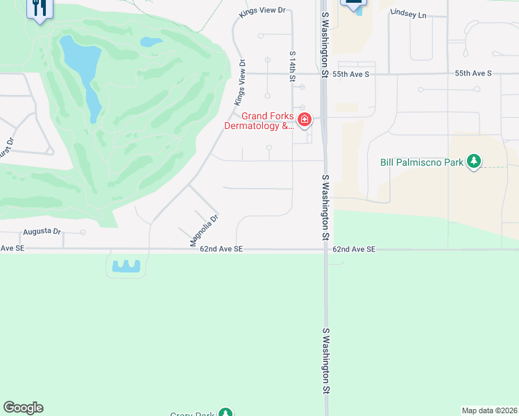 map of restaurants, bars, coffee shops, grocery stores, and more near 1700-2468 County Road 17 in Grand Forks