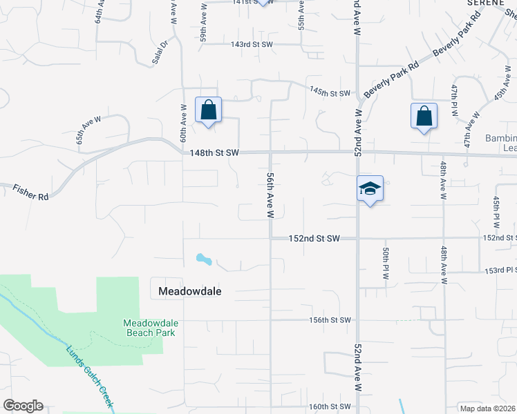 map of restaurants, bars, coffee shops, grocery stores, and more near 5620 150th Place Southwest in Edmonds