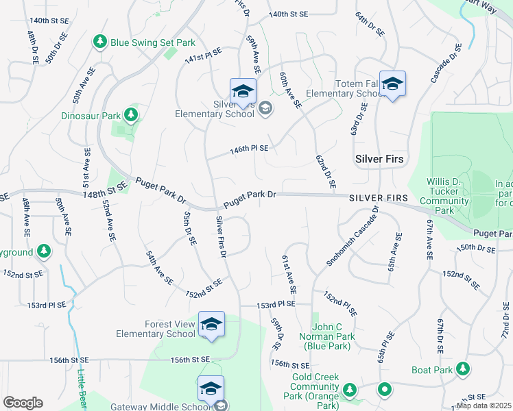 map of restaurants, bars, coffee shops, grocery stores, and more near 14820 59th Avenue Southeast in Everett