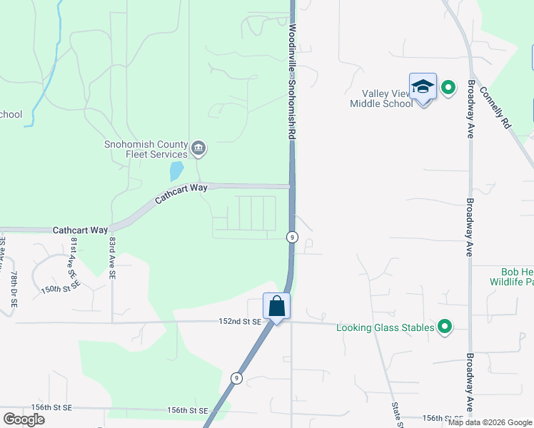 map of restaurants, bars, coffee shops, grocery stores, and more near 14707 87th Avenue Southeast in Snohomish