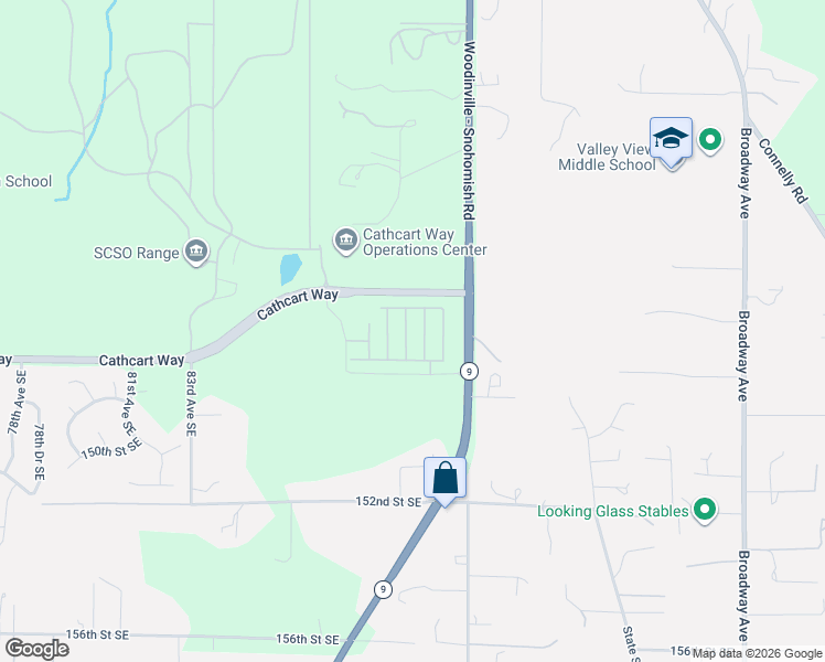 map of restaurants, bars, coffee shops, grocery stores, and more near 6823 121st Lane Southeast in Snohomish