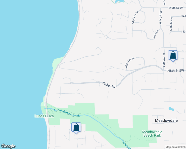 map of restaurants, bars, coffee shops, grocery stores, and more near 6829 Fisher Road in Edmonds