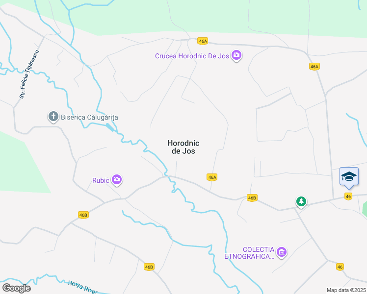 map of restaurants, bars, coffee shops, grocery stores, and more near in Horodnic de Jos