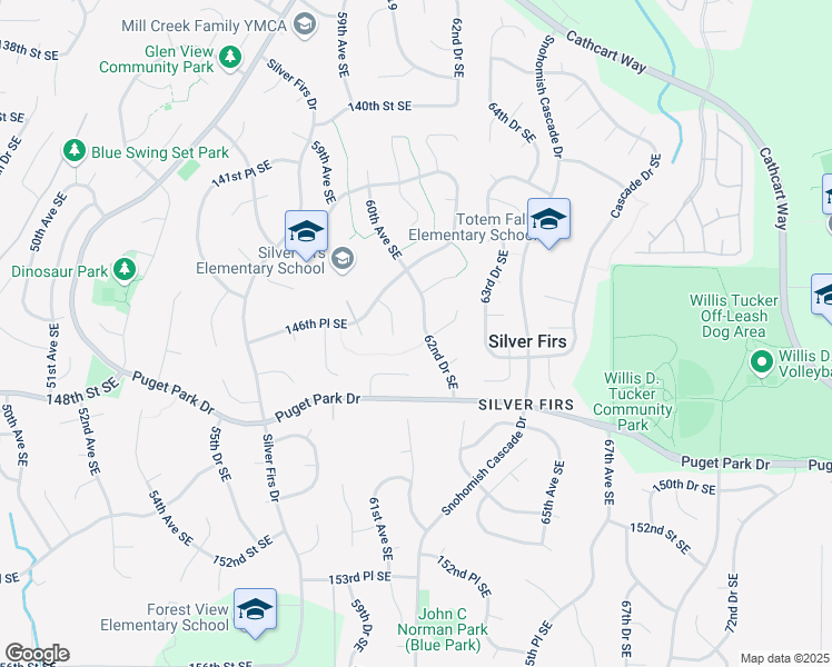 map of restaurants, bars, coffee shops, grocery stores, and more near 14604 62nd Drive Southeast in Everett