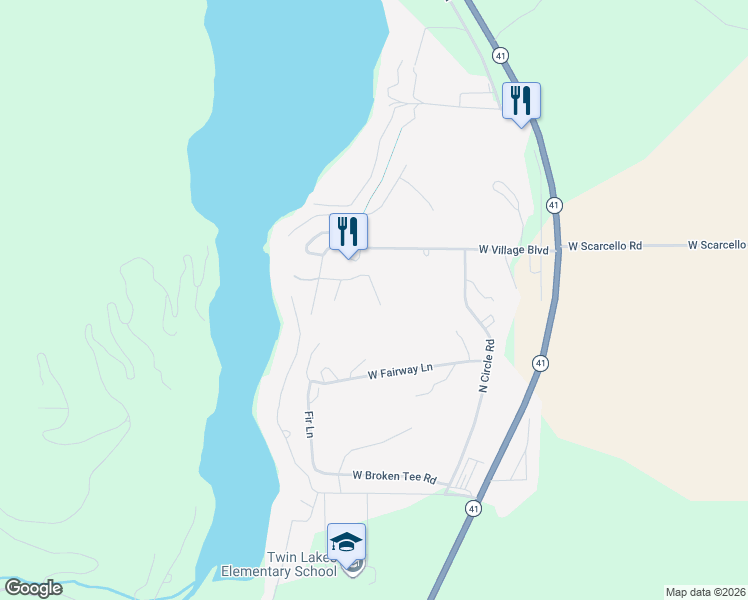 map of restaurants, bars, coffee shops, grocery stores, and more near 5276 West Racquet Road in Rathdrum