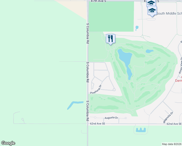map of restaurants, bars, coffee shops, grocery stores, and more near 5606 Cypress Point Drive in Grand Forks