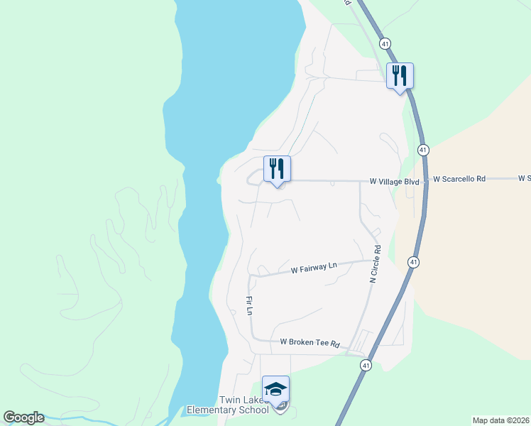 map of restaurants, bars, coffee shops, grocery stores, and more near 5480 West Racquet Road in Rathdrum