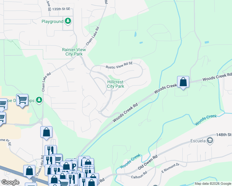 map of restaurants, bars, coffee shops, grocery stores, and more near 20329 Corbridge Road Southeast in Monroe