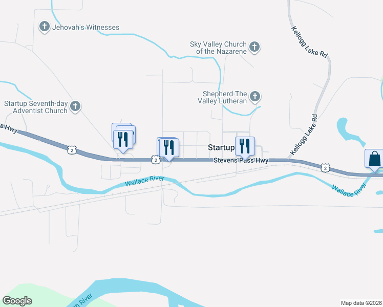 map of restaurants, bars, coffee shops, grocery stores, and more near in Startup