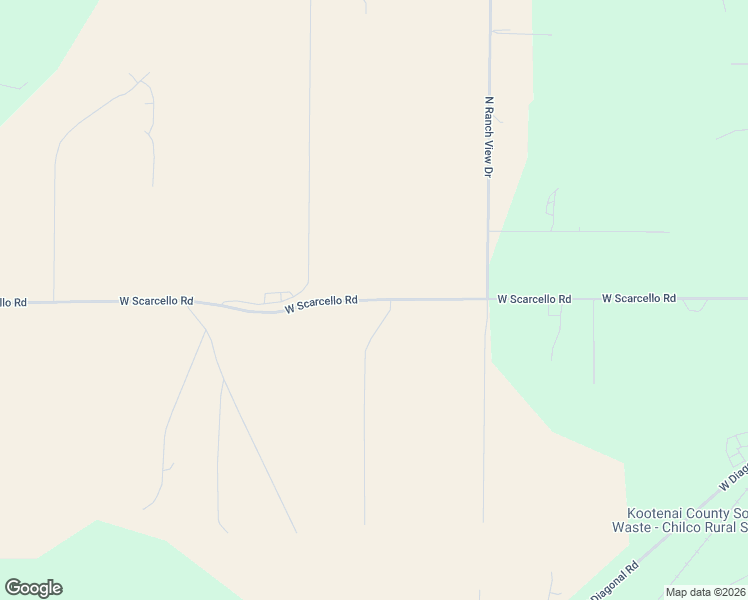 map of restaurants, bars, coffee shops, grocery stores, and more near 2970 West Scarcello Road in Rathdrum