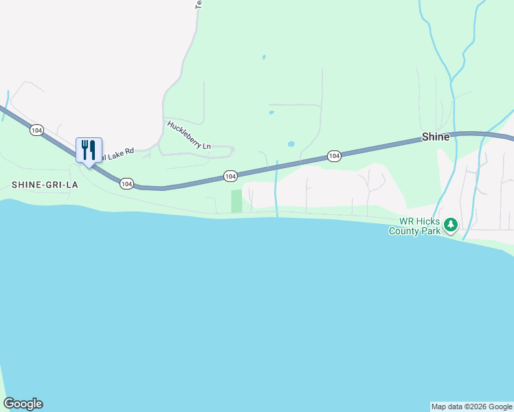 map of restaurants, bars, coffee shops, grocery stores, and more near 595 Shine Road in Port Ludlow