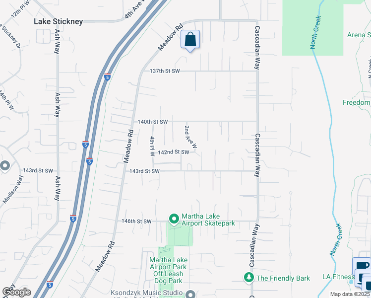 map of restaurants, bars, coffee shops, grocery stores, and more near 217 142nd Street Southwest in Everett