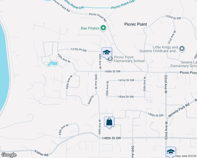 map of restaurants, bars, coffee shops, grocery stores, and more near 14031 60th Avenue West in Edmonds