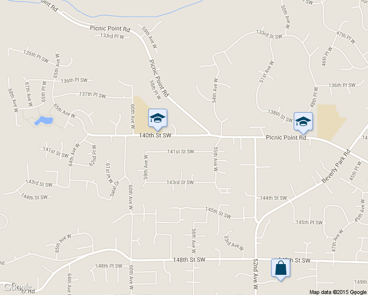 map of restaurants, bars, coffee shops, grocery stores, and more near 5619 141st Street Southwest in Edmonds