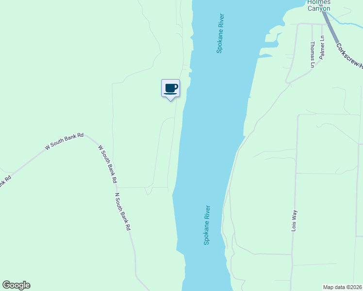 map of restaurants, bars, coffee shops, grocery stores, and more near 23420 North Westlake Drive in Nine Mile Falls