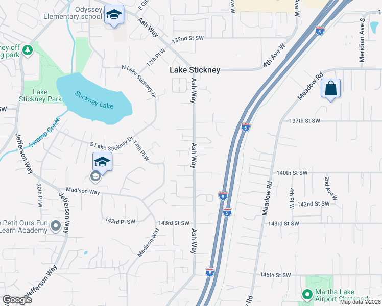 map of restaurants, bars, coffee shops, grocery stores, and more near 928 138th Street Southwest in Everett