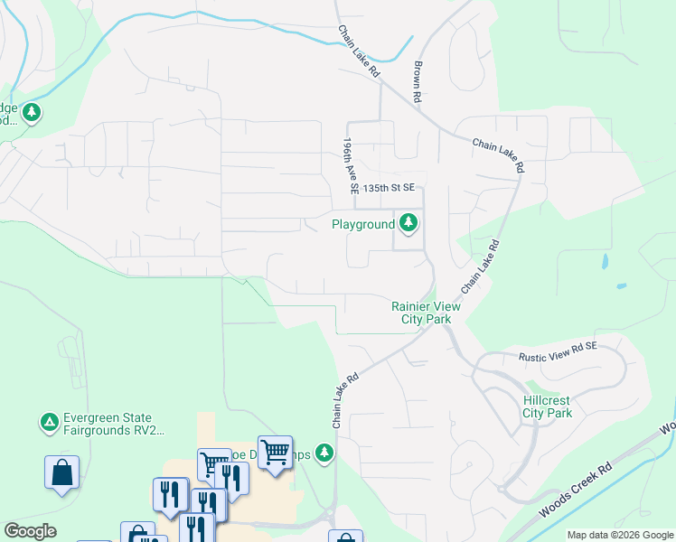 map of restaurants, bars, coffee shops, grocery stores, and more near 13784 196th Avenue Southeast in Monroe