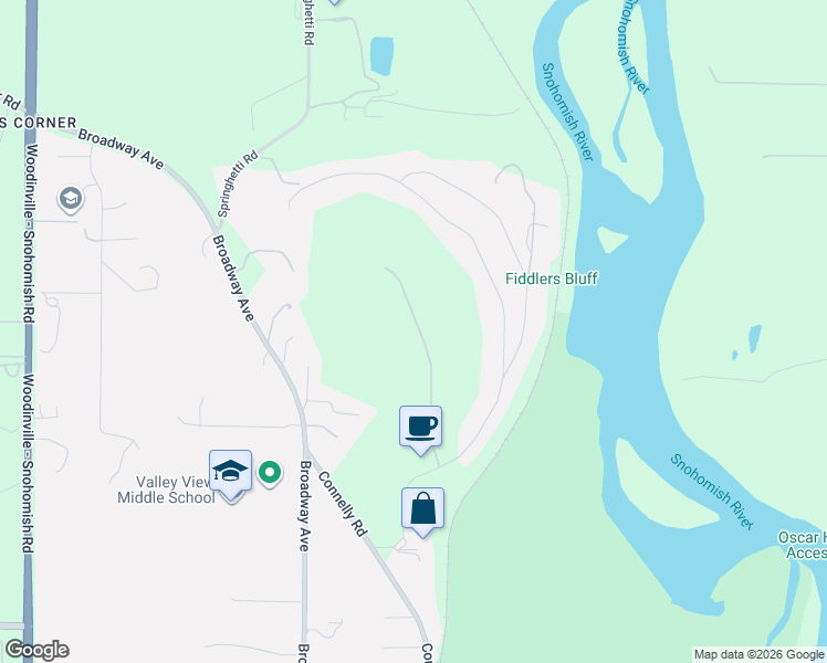 map of restaurants, bars, coffee shops, grocery stores, and more near 13602 102nd Drive SE in Snohomish